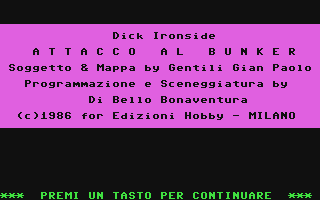 C64 GameBase Dick_Ironside_-_Attacco_al_Bunker Edizioni_Hobby/Viking 1987