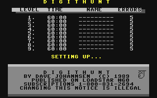 C64 GameBase Digithunt Loadstar/Softdisk_Publishing,_Inc. 1989