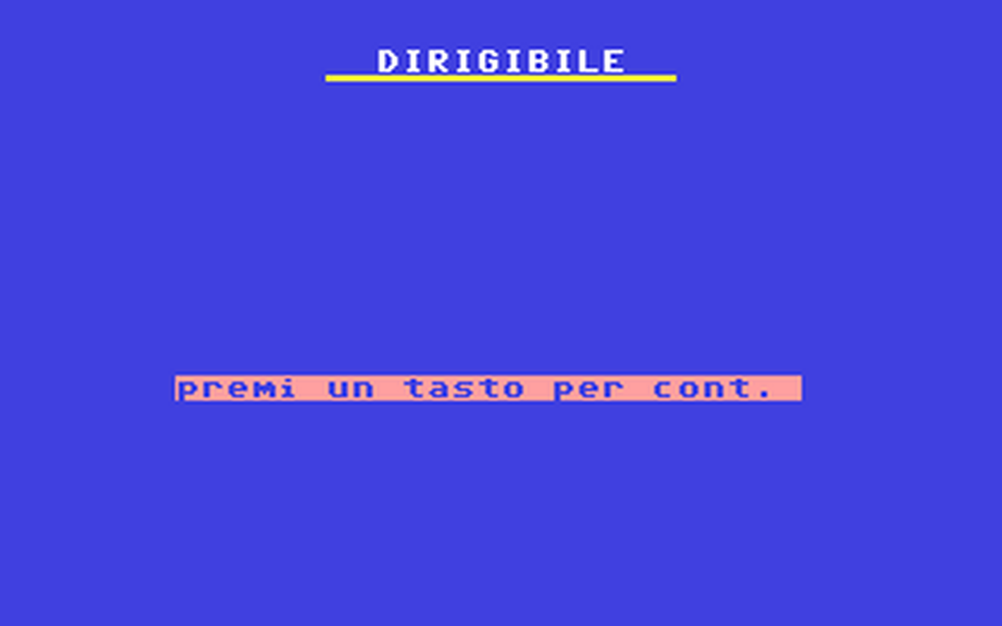 C64 GameBase Dirigibile Linguaggio_Macchina/TuttoComputer 1985