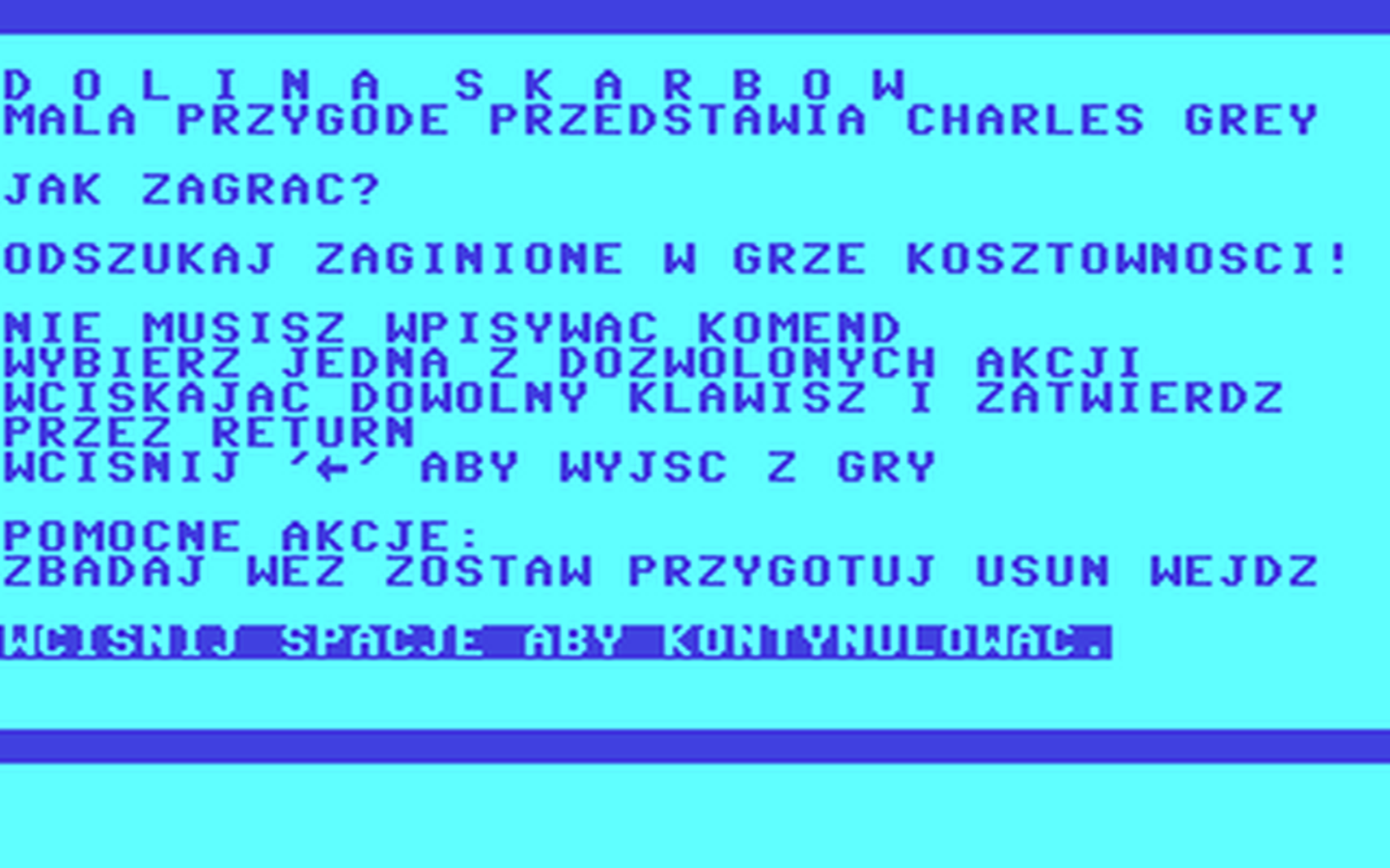 C64 GameBase Dolina_Skarbow (Not_Published) 2011
