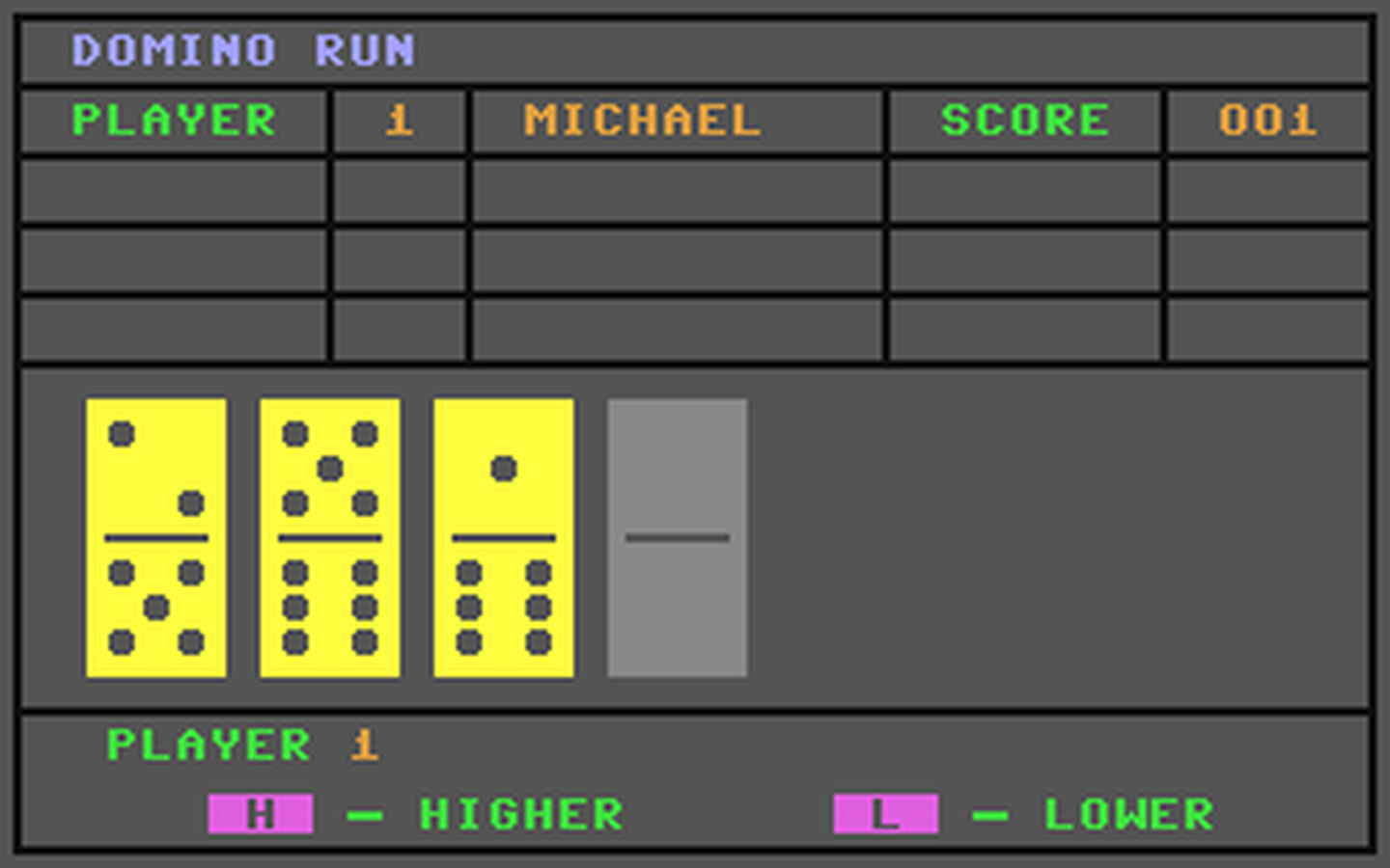 C64 GameBase Domino_Run (Public_Domain) 1985