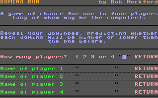 C64 GameBase Domino_Run (Public_Domain) 1985