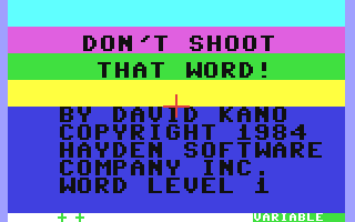 C64 GameBase Don't_Shoot_That_Word! Hayden_Software_Co.,_Inc. 1984