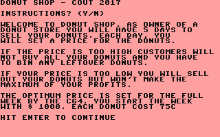 C64 GameBase Donut_Shop (Public_Domain) 2017