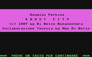 C64 GameBase Douglas_Perkins_-_Ghost_City Edizioni_Hobby/Viking 1987