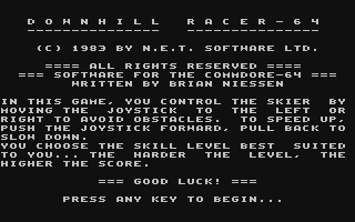 C64 GameBase Downhill_Racer-64 NET_Software_Ltd. 1983