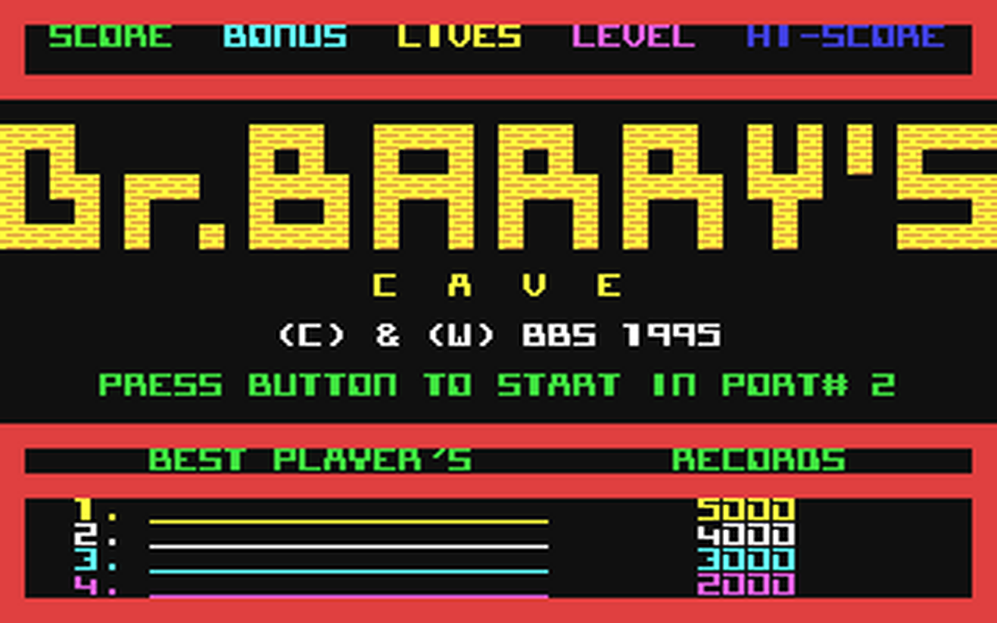 C64 GameBase Dr._Barry's_Cave BB_Software 1995