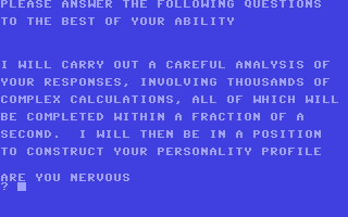 C64 GameBase Dr._Sinister's_Personality_Test Petsoft 1979