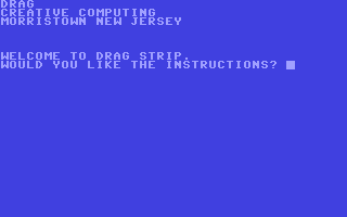 C64 GameBase Drag Creative_Computing 1979