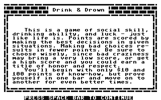 C64 GameBase Drink_&_Drown Bizarre_Bulletin_Boards 1986