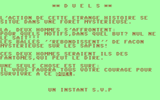 C64 GameBase Duels Hebdogiciel 1986