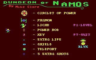 C64 GameBase Dungeon_of_Namos Loadstar/Softdisk_Publishing,_Inc. 1986