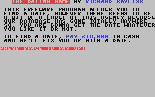 C64 GameBase Dating_Game,_The The_New_Dimension_(TND) 2009