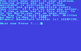 C64 GameBase Day_the_Lights_Stayed_Out,_The (Public_Domain) 1986