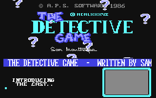 C64 GameBase Detective_Game,_The Argus_Press_Software_(APS) 1986