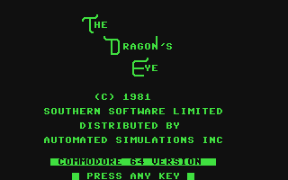 C64 GameBase Dragon's_Eye,_The Southern_Software_Ltd. 1981