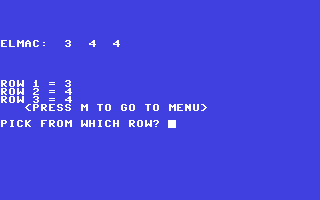 C64 GameBase ELMAC_plays_Nim Ahoy!/Ion_International,_Inc. 1986
