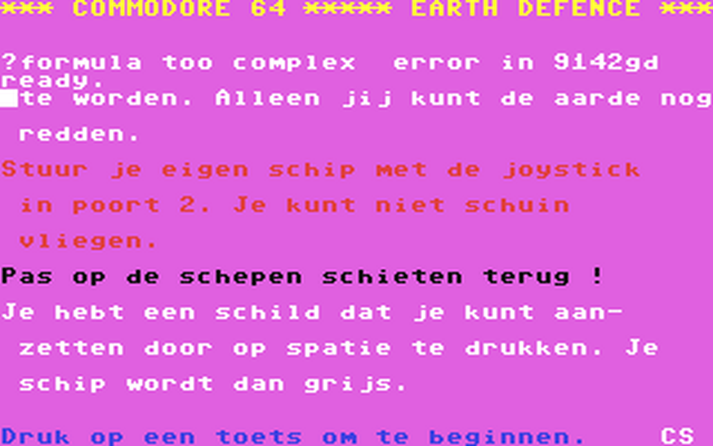 C64 GameBase Earth_Defence Courbois_Software 1983