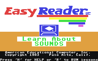 C64 GameBase EasyReader_-_Learn_About_Sounds_in_Reading American_Educational_Computer_(AEC) 1983