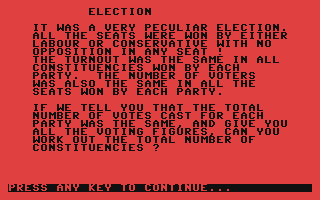 C64 GameBase Election Guild_Publishing/Newtech_Publishing_Ltd. 1984