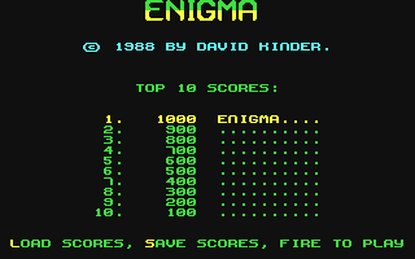 C64 GameBase Enigma (Public_Domain) 1988