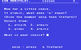 C64 GameBase Equation_Manipulation Commodore_Educational_Software 1982