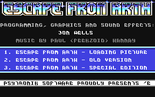 C64 GameBase Escape_from_Arth Psytronik_Software 1994