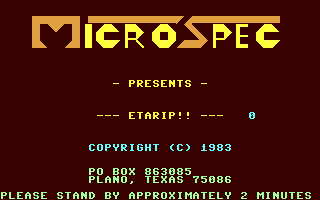 C64 GameBase Etarip Micro_Spec 1983