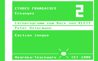 C64 GameBase Etudes_Françaises_-_Echanges_II Heureka-Teachware 1988