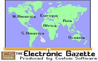 C64 GameBase Electronic_Gazette,_The Custom_Software_(CS) 1986