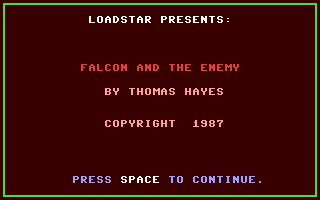 C64 GameBase Falcon_and_the_Enemy Commodore_Magazine,_Inc. 1987