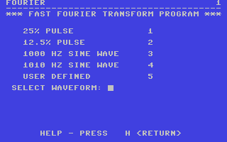 C64 GameBase Fast_Fourier_Transform_Program Commodore_Educational_Software 1983