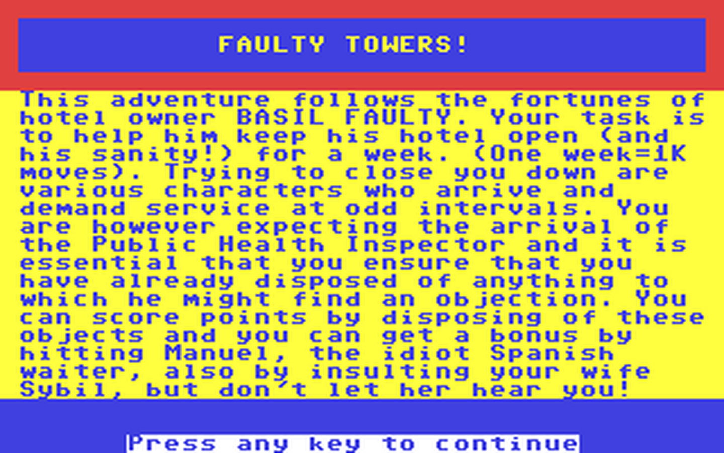C64 GameBase Faulty_Towers Harboursoft 1984
