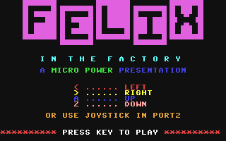 C64 GameBase Felix_in_the_Factory Micro_Power 1984