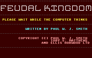 C64 GameBase Feudal_Kingdom Ellis_Horwood_Ltd. 1984