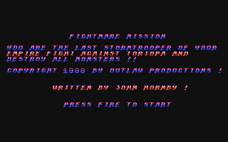 C64 GameBase Fightmare_Mission (Created_with_SEUCK) 1988