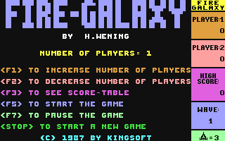 C64 GameBase Fire-Galaxy Kingsoft 1987