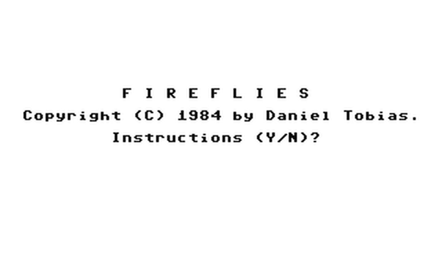 C64 GameBase Fireflies Loadstar/Softalk_Production 1984