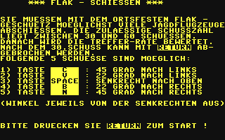 C64 GameBase Flak-Schiessen CW-Publikationen_Verlags_GmbH/RUN 1987