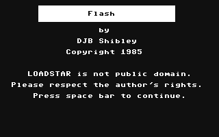 C64 GameBase Flash Loadstar/Softalk_Production 1985