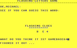 C64 GameBase Flashing-Letters_Game Tab_Books,_Inc. 1985