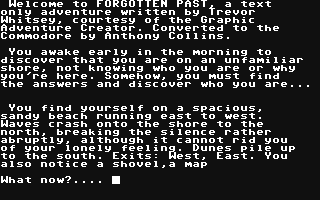 C64 GameBase Forgotten_Past The_Guild_Adventure_Software 1992