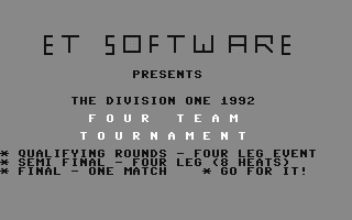 C64 GameBase Four_Team_Tournament ET_Software 1992