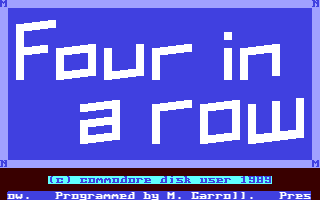 C64 GameBase Four_in_a_Row Argus_Specialist_Publications_Ltd./Commodore_Disk_User 1990