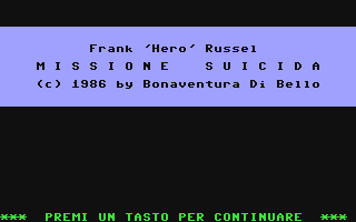 C64 GameBase Frank_Russel_-_Missione_Suicida Edizioni_Hobby/Explorer 1987