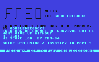 C64 GameBase Fred_Meets_the_Gobbledeegooks Commodore_Horizons_Magazine 1985