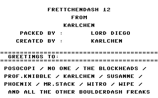 C64 GameBase Frettchen_Dash_12 (Not_Published) 1988