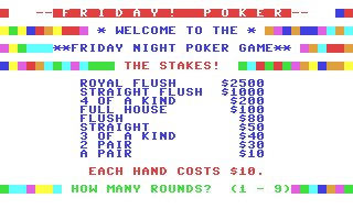 C64 GameBase Friday!_Poker (Public_Domain)