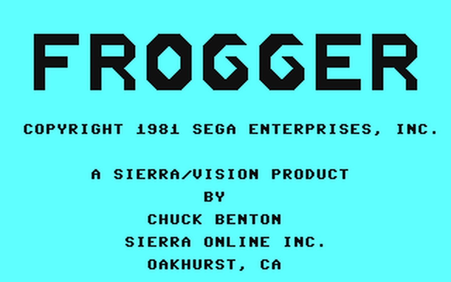 C64 GameBase Frogger Sierra_Online,_Inc. 1983