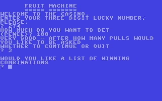 C64 GameBase Fruit_Machine Sigma_Technical_Press 1978